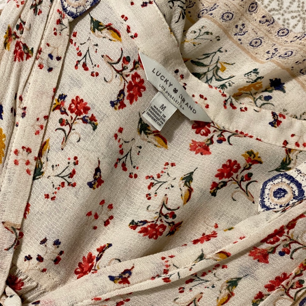 Peasant top floral blouse